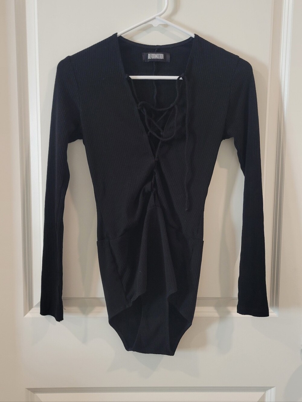 Reformation Ribbed Bodysuit Size Small